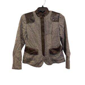 vintage Dana Buchman Petite Womens Blazer jacket  Size 6 Brown